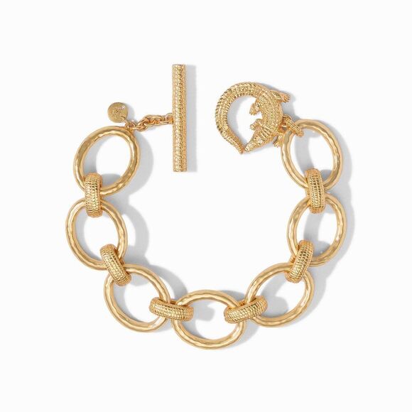 Brand New. $235 Julie Vos Link Bracelet color gold - Picture 1 of 9